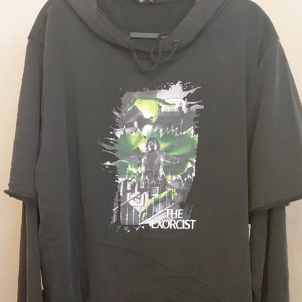 DOLLSKILL IN COLLABORATION WITH EXORCISE HOODIE XL/XXL BLACK TWOFER OVERSIZED